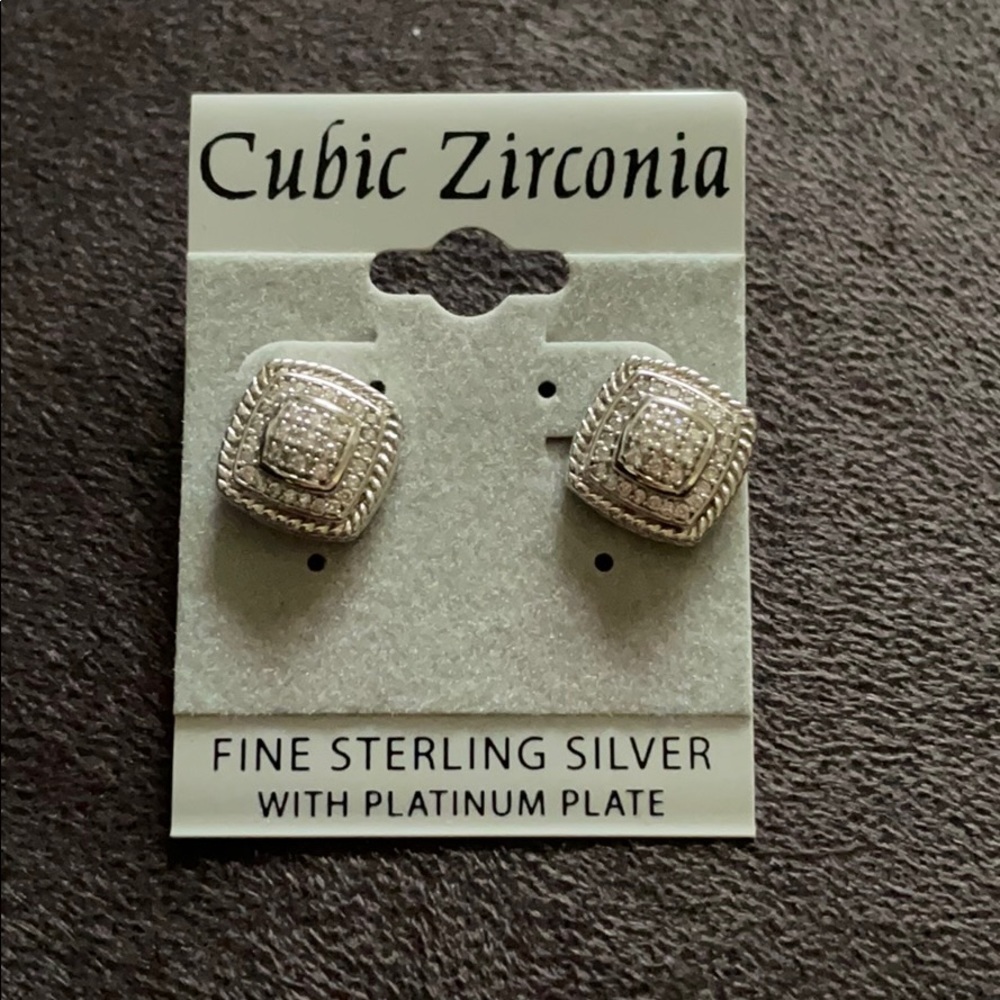Cubic Zirconia Earings - Picture 2 of 3